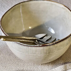 Nkuku Malia Serving Bowl Cream